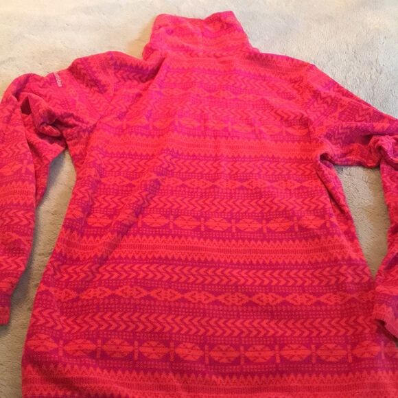 Columbia Pink Fairisle Mock Neck Fleece Pullover - Picture 11 of 11